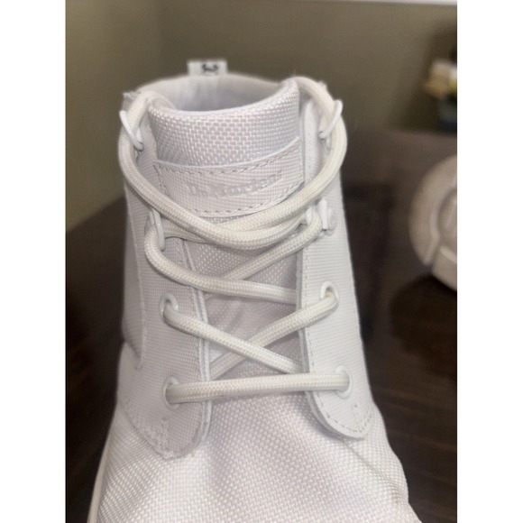 Dr. Martens Doc Marten Combs Women White Canvas High Top Combat Boots Sz 8 - Picture 7 of 7